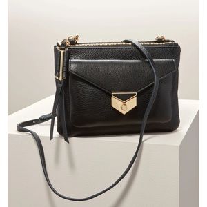 Stella & Dot | Retired Ultra Luxurious Covet Black Leather Crossbody Purse